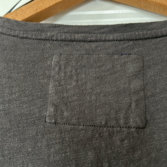 Anthro C&C California Grey Slub Knit Pullover Mini Dress w Cuffed Short Sleeves - Picture 8 of 8